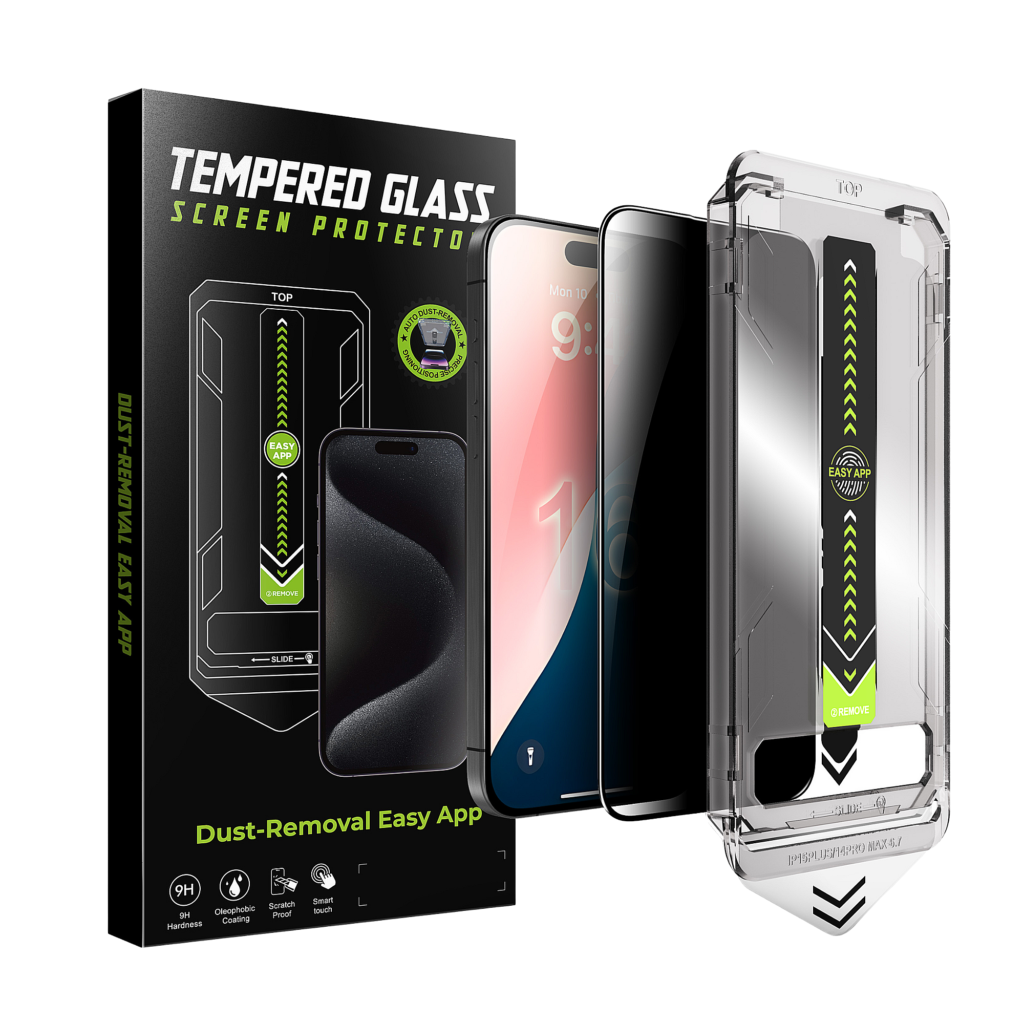 Mica de Vidrio Templado para iPhone con Instalador incluido