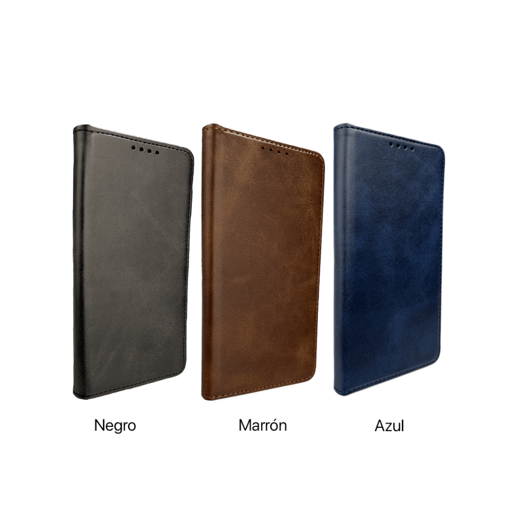 Case cuero sintético tipo agenda porta tarjetas