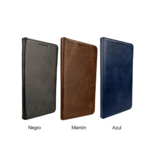 Case cuero sintético tipo agenda porta tarjetas