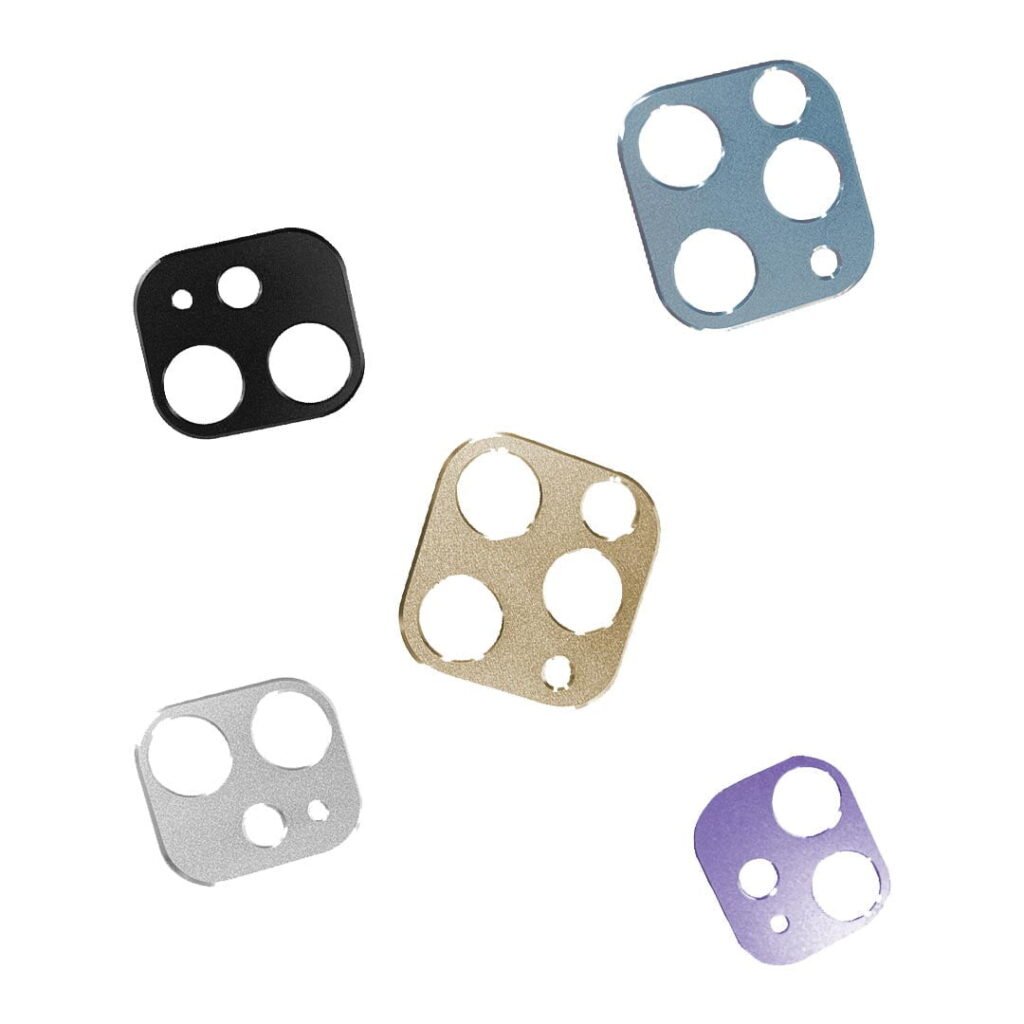 Protector de cámara posterior para iPhone tipo aluminio