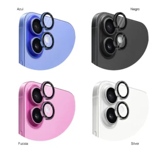 Protectores individuales para lentes de cámaras iPhone 16 / 16 Plus