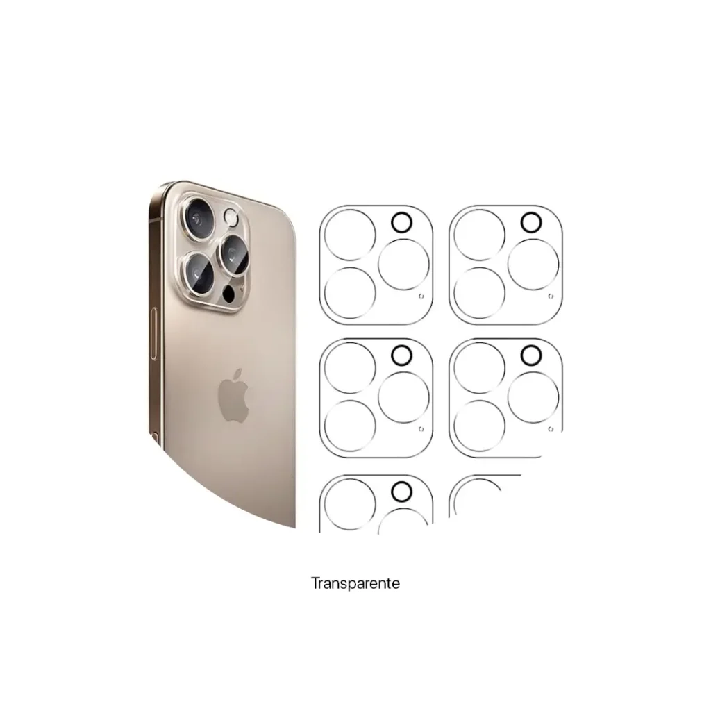 Protector acrílico trans para cámaras de iPhone 16 Pro y 16 Pro Max