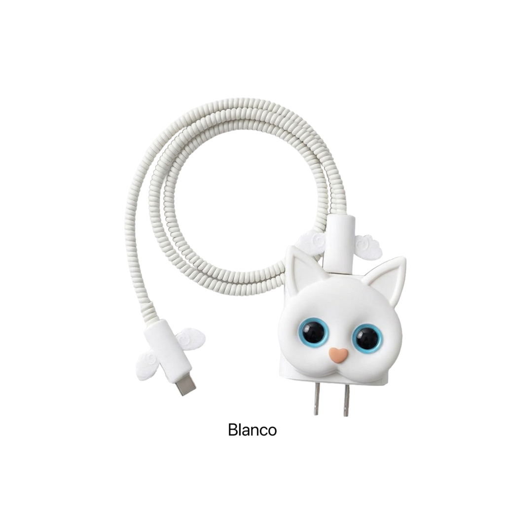 Protector para Cargador de iPhone 20w Dis. Gatitos