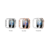 Bumper Case + Mica de Vidrio Templado para Apple Watch con Diamantes de Bisutería - Oro Rosa, 44mm