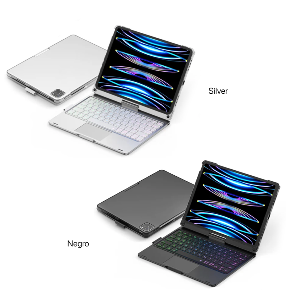 Protector con Teclado Inteligente Giratorio 360° para iPad