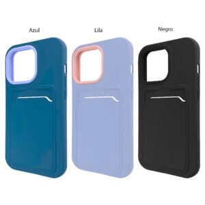 Protector silicon con porta tarjetas