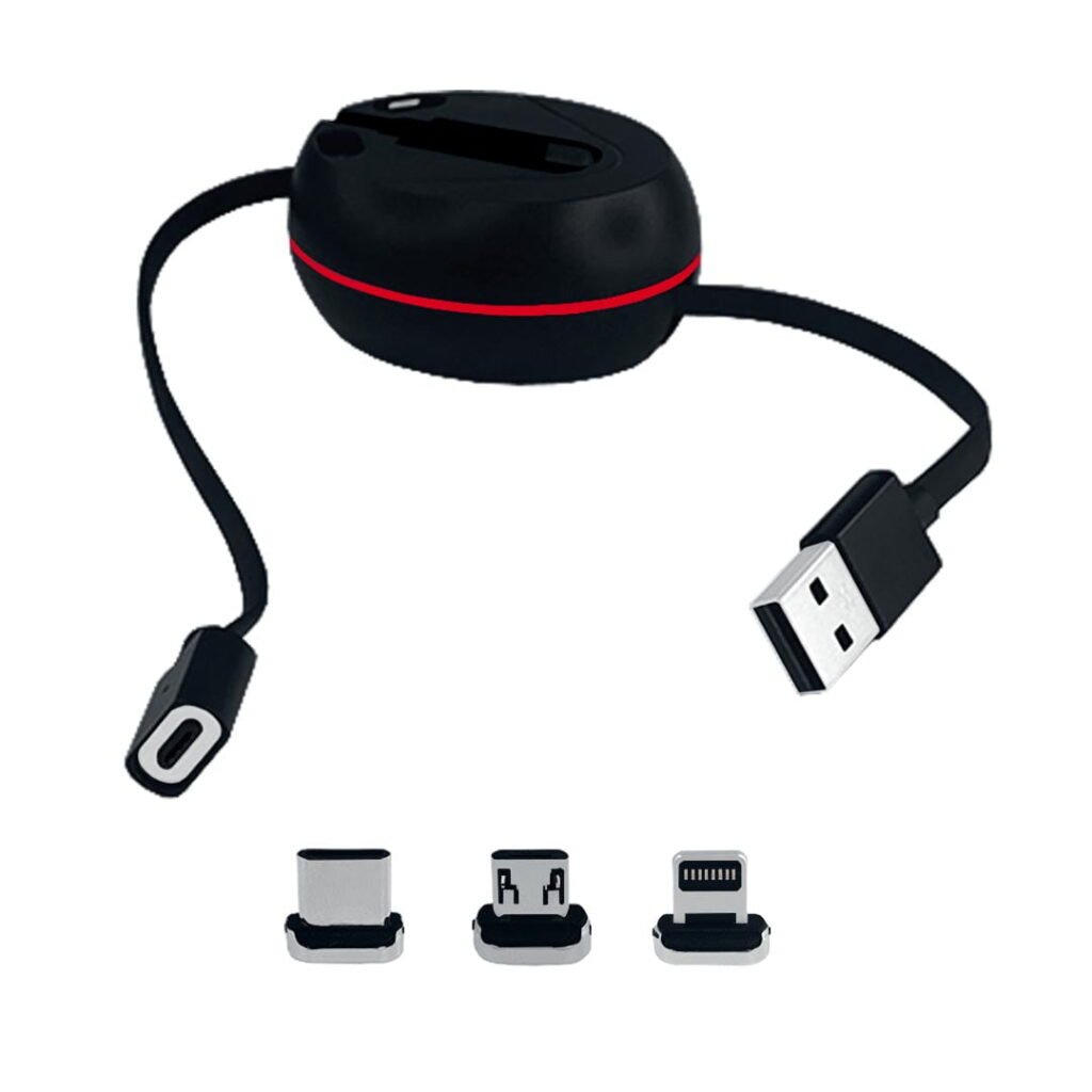 Cable magnético 3 en 1 (USB-C, V8, LIGTHNING)