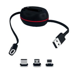 Cable magnético 3 en 1 (USB-C, V8, LIGTHNING)