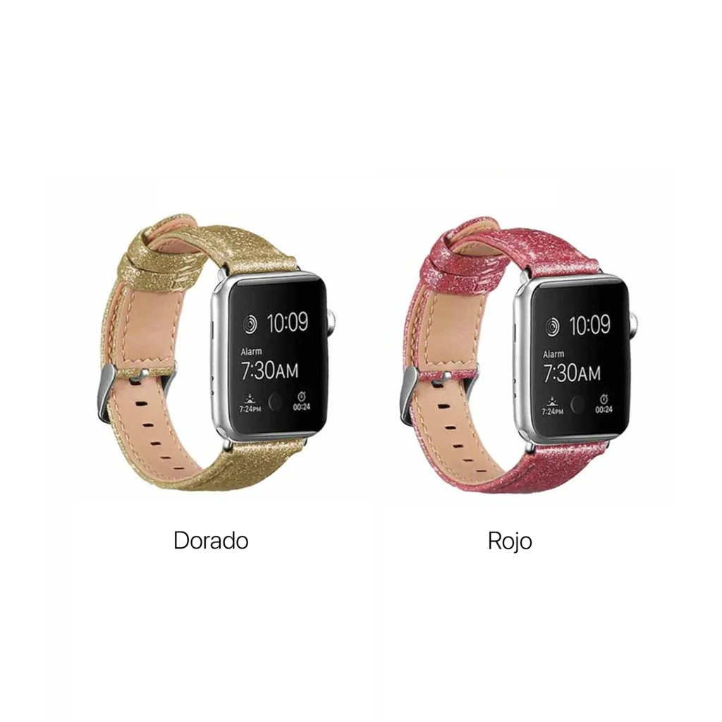 Manillas glitter (lisas) para Apple Watch