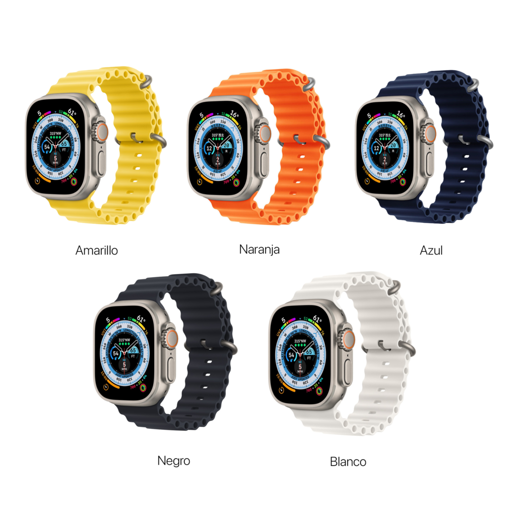 Manillas Ocean de Silicon Doble Hebilla para Apple Watch