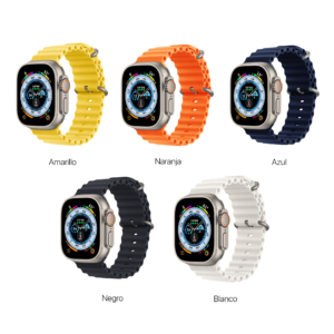 Manillas Ocean de Silicon Doble Hebilla para Apple Watch