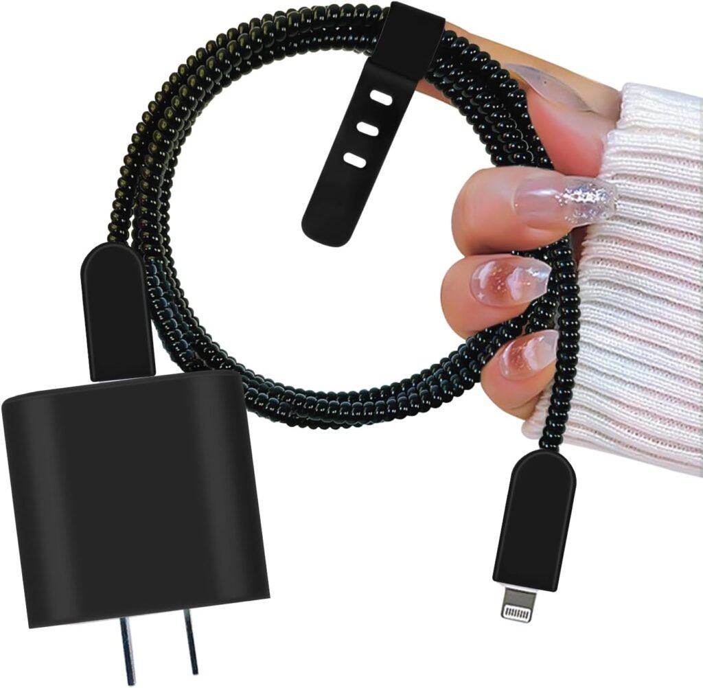 Protector completo para Cargador de iPhone 20w Silicon Negro