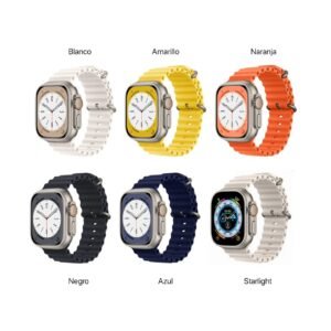 Manillas Ocean de Silicon Doble Hebilla para Apple Watch