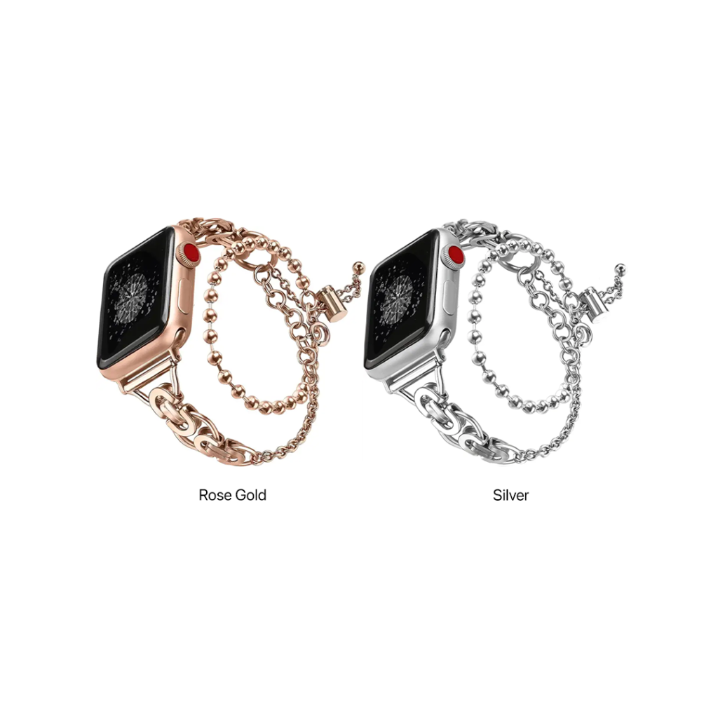 Manilla Fancy Acero Inoxidable con Correa Regulable para Apple Watch