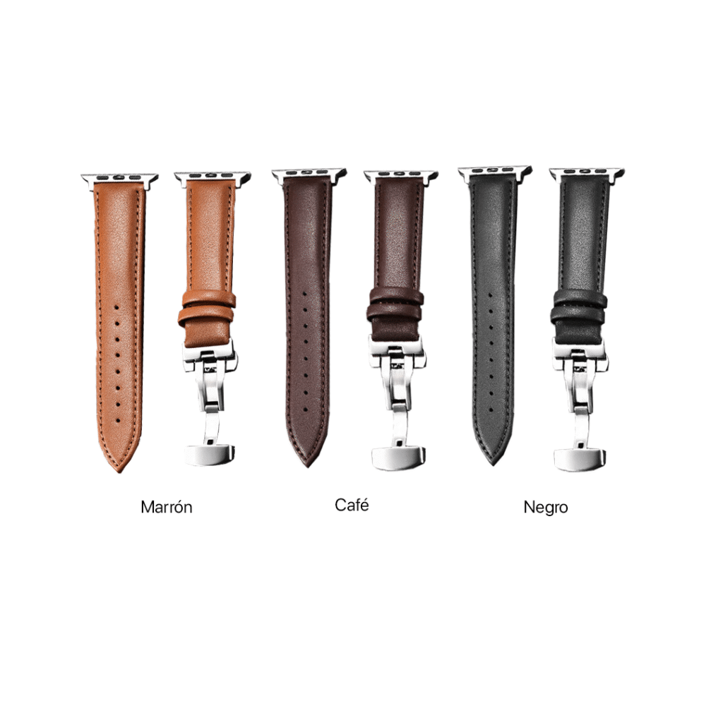 Manillas para Apple Watch Cuero Sintético cierre tipo Mariposa