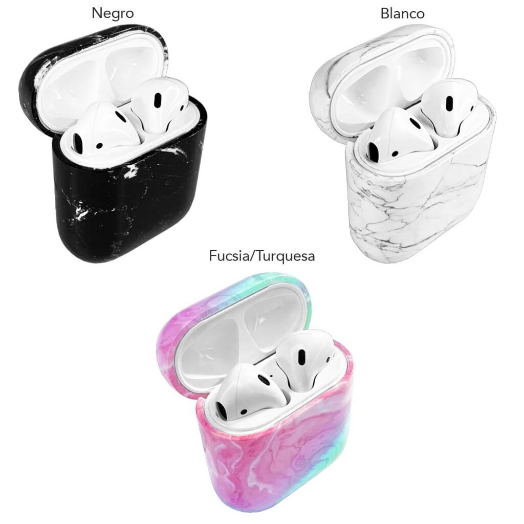 Protector textura de mármol para AirPods 1/2