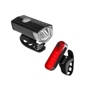 Luz LED delantera para bicicleta + farol trasero