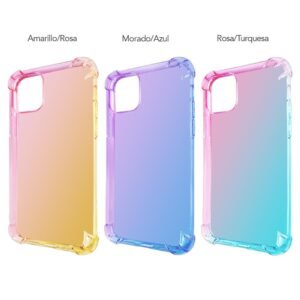 Protector en gradiante con bordes reforzados para iPhone