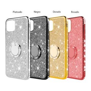 Protector glitter flexible con anillo sujetador