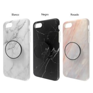 Protector marmoleado + sujetador para iPhone