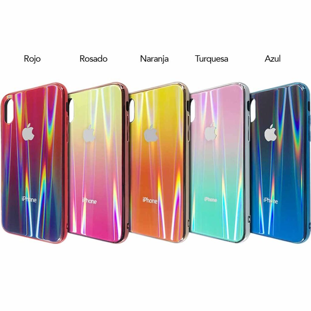 Protector de vidrio en tornasol para iPhone