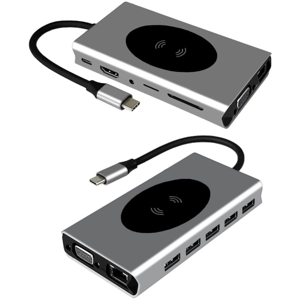 HUB Multifuncional de 13 salidas con carga inalámbrica