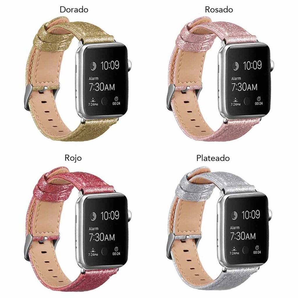 Manillas glitter (lisas) para Apple Watch