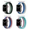 Manilla milanesa tricolor para Apple Watch - 42mm/44mm/45mm/49mm, Azul/Celeste/Gris