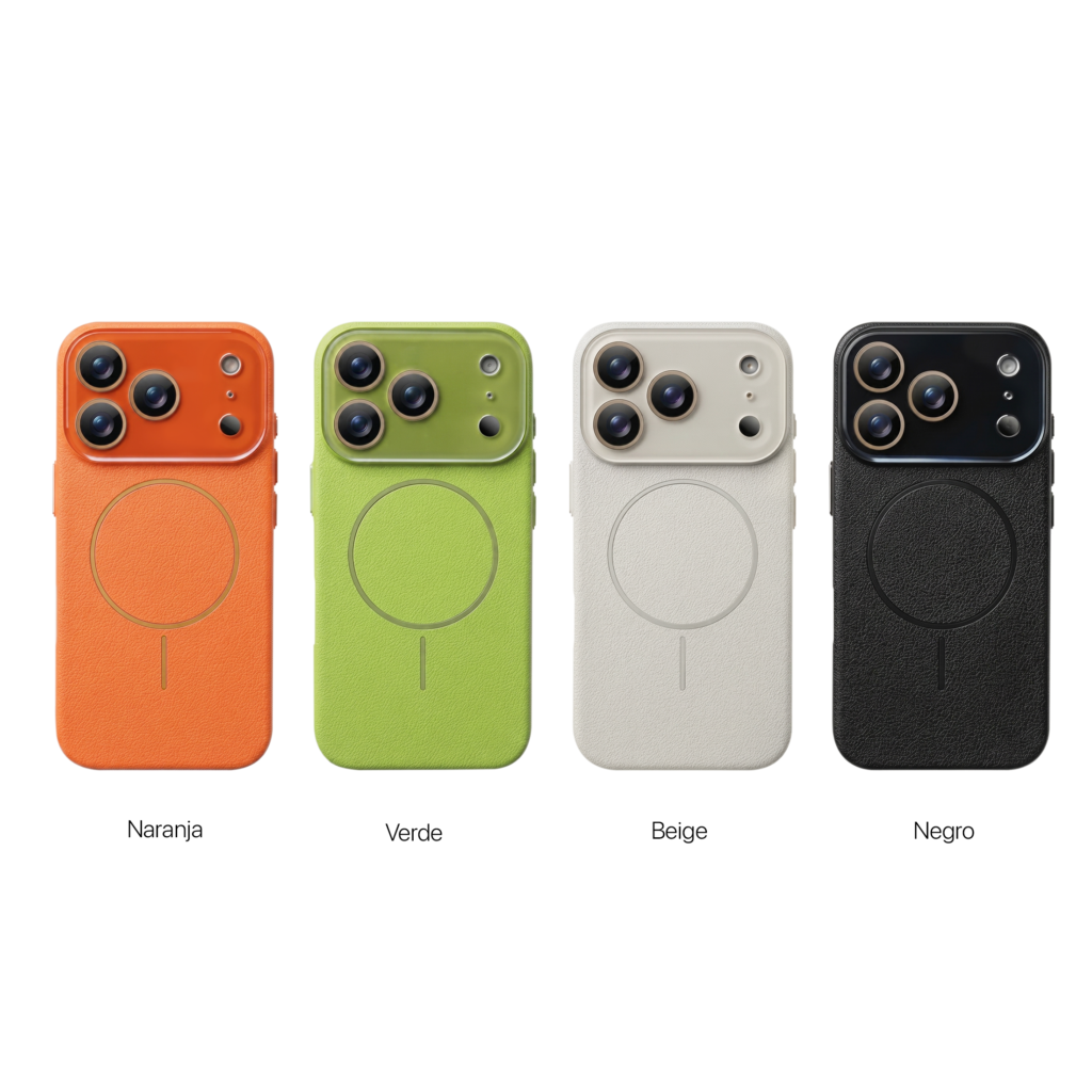 Case Tipo Cuero Premium con Protector de Cámara Incluido