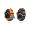 Manilla de Cuero Bicolor para Apple Watch - 38/40/41mm, Negro