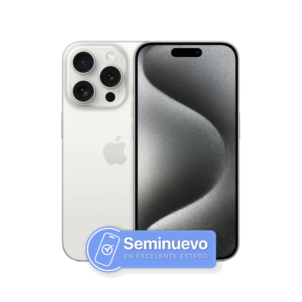 iPhone 15 Pro Max 256GB White  (E-SIM) Seminuevo